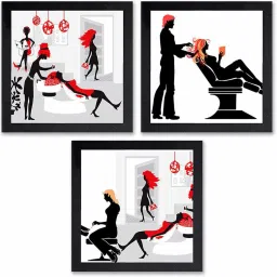 Poster And Frame Unisex Salon Wall Painting | For Salon Decoration | Decor Item Digital Reprint 14 inch x 14 inch Painting-image-60