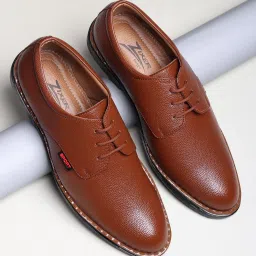 Genuine Synthetic Leather Office Tan Formal Shoes For Men Branded Stylis Look Lace Up For Men-picture-12
