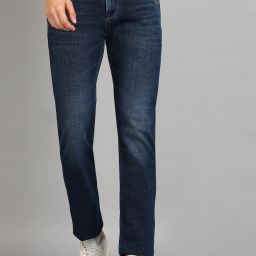 Men Slim Mid Rise Blue Jeans-image-90