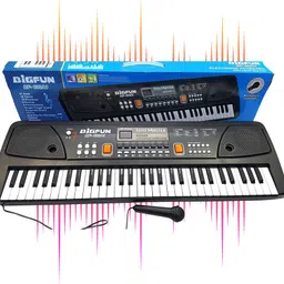 just97 61 Keys Musical Keyboard Piano with Mic for Kids Analog Portable Keyboard K58-picture-32
