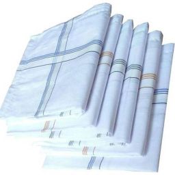 AKsells Men's Handkerchiefs, Pure Cotton, Pocket Hankies, Perfect For Gift ["White"] Handkerchief-image-47