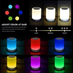 NUVIO Smart music Touch LED Wireless Bluetooth Speakers,Portable Mood Lamp 3 W Bluetooth Laptop/Desktop Speaker image 3