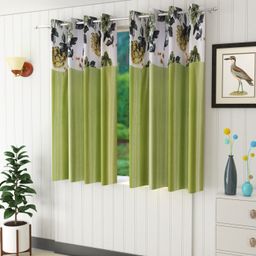 homefab india 152.4 cm (5 ft) Polyester Semi Transparent Window Curtain (Pack Of 2)-picture-25