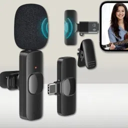 Wireless Mic with 2 Microphone for USB-C Android Phone Video Recording Microphone-image-46
