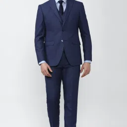 Men Single Breasted - 2 button Textured Suit-image-96