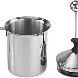 800 ML Stainless Steel Manual Milk Frother, Double Mesh Coffee Cappuccino Foamer Coffee Maker-picture-4