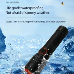 Metal Body Light Long Range 2 in 1 Long Distance Up to 0.4 Km high power torch. Torch-8