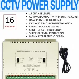 BALRAMA 16 Channel CCTV SMPS 12 Volt 20 Amp Power Supply Security Dome Bullet Cameras 200 Watts PSU-13