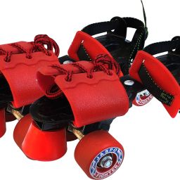 Fighter Adjustable Rubber Wheel Skates for Senior (6-14 years) Quad Roller Skates - Size 1-8 UK-picture-23