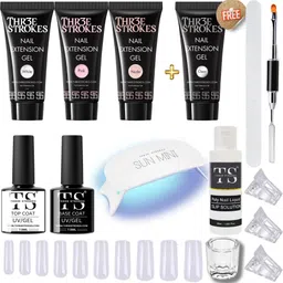 thr3e strokes Poly Gel Nail Art Kit, Builder Gel, Top & Base Coat for UV Nail Extension Kit-picture-43