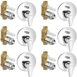 Uno concealed Diverter Body with Concealed Upper Part set of 6 pic 252 Uno Diverter with upper trim | Hot and Cold water Mixer | Complete set Diverter Faucet-69