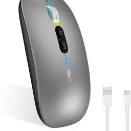 ZITRONIX Wireless Bluetooth 2.4G Silent Mouse Slim Adjustable DPI Wireless Ergonomic Optical Mousewith Bluetooth-2