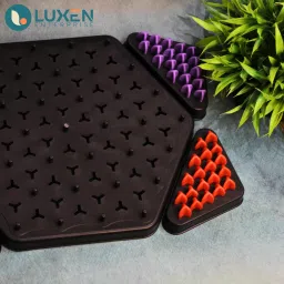 luxen Triangle Game With Rubber Band Large Chain Tringle Chess Game Board Game Strategy & War Board Game image 4