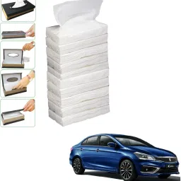 10 SET REFILLER WITH 100 PULLS (200 SHEETS) FOR MARUTI SUZUKI CIAZ FACELIFT Vehicle Tissue Dispenser-image-88