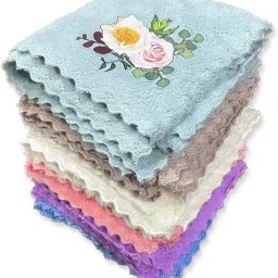 Parpaky Women's microfiber handkerchief with flower print ["Multicolor"] Handkerchief-image-50