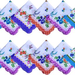 Gopika Women'S Multiolor Border Floral pattern 100% Pure Cotton ["Multicolor"] Handkerchief-image-92
