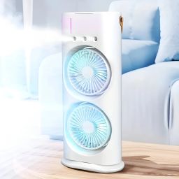 Paradise creation Double-Ended Spray Fan| Portable Air Cooler With Lamp For Table, office, Home Double ended spray fan with remote control and 360 rotation mist fan with lights USB Air Cooler-18
