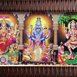 5 God In One Photo frame Wall for home/living Room/Dining Room/hall Watercolor 8 inch x 20 inch Painting-image-70