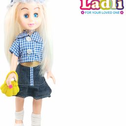 Blue skult Girl Doll in With Accessories For Kids Age 2 years & Above-image-3