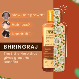 ENSHINE Set of 2 Bhringraj Ayurvedic Hair Oil For Dandruff & Hair Growth-60ml Each image 3