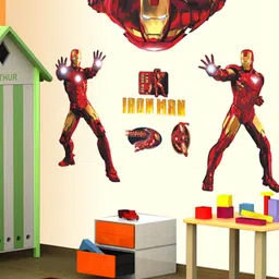 Asian royal Red & Green Iron Man Avengers Printed Self Adhesive Decals And Stickers-image-85