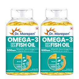 Dr. Morepen Set of 2 Omega 3 Deep Sea Fish Oil 500mg - 60 Softgels Each-11