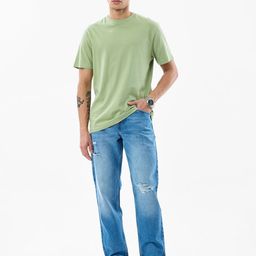 Snitch Men Snitch Blue Pure Cotton Mid-Rise Relaxed Fit Jeans-image-61