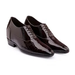 Bxxy Men Hidden Height Increasing Patent Material Formal Oxford Lace-up Party Wear Shoes.-image-47