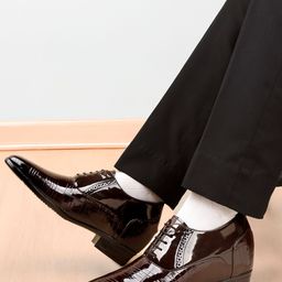 Bxxy Men Hidden Height Increasing Patent Material Formal Oxford Lace-up Party Wear Shoes.-image-11