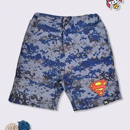 YK X Minute Mirth Boys Typography Printed Superman Shorts-picture-42