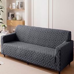 HOUSE OF QUIRK Jacquard Fabric 3 Seater 220 GSM Textured Sofa Cover-image-96