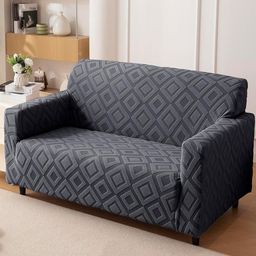 HOUSE OF QUIRK Jacquard Fabric 4 Seater 220 GSM Textured Sofa Cover-image-92