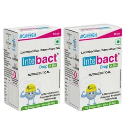 Dr. Morepen Intebact Drop 2 Bn Probiotic,  10 ml  Unflavoured (Pack of 2) -image-2