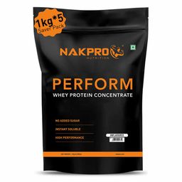 Nakpro Perform Whey Protein Concentrate,  2.2 lb  Unflavoured (Pack of 5) -8