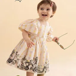 THE BABY TRUNK Floral Print Organic Cotton Fit & Flare Dress-picture-55