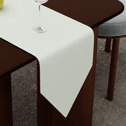 HOME AFFAIRS Off White Yard Dyed Table Runner-27