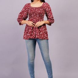 OH MI DIOS Women Floral Printed Top-image-60