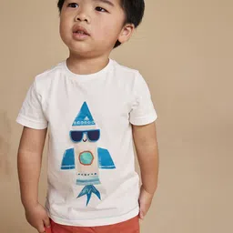 mothercare Boys Graphic Printed Round Neck Cotton T-shirt-image-65