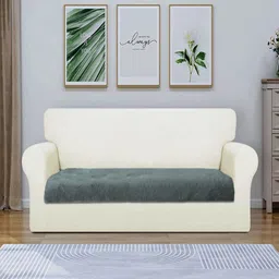 LUXEHOME INTERNATIONAL Green 3 Seater Sofa Cover-image-44