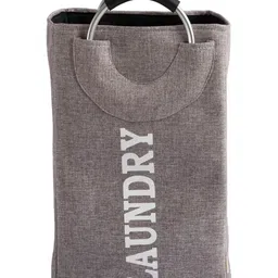 HOKIPO Grey Printed Foldable Laundry Bag-17