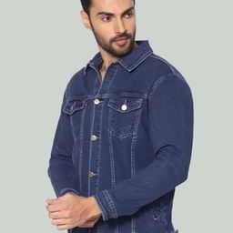 SZN Men Solid Denim Jacket-image-85