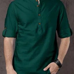 Fifth U Men Green Kurta-picture-27