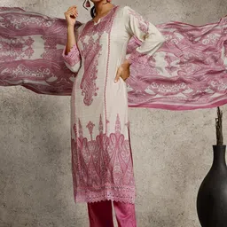 D W Apparels Women Pure Silk Printed Kurta Sets-image-1