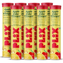 PLIX THE PLANT FIX Set Of 8 Apple Cider Vinegar Effervescent- 15 Tablets Each- Lemon-5