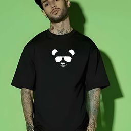 KAIDO Graphic Printed Round Neck Drop-Shoulder Sleeves Oversized Pure Cotton T-Shirt-picture-30