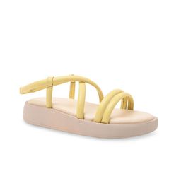 CAI Women Yellow Strappy Platform Heels-39