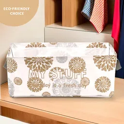 Kuber Industries White Printed Foldable Drawer Organisers image 3