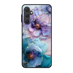 QRIOH Floral Printed Sleek & Lightweight Silicone Samsung Galaxy M54 5G Glass Back Case-image-82