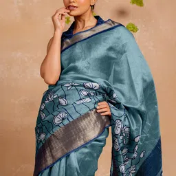 KALINI Floral Printed Zari Saree-picture-56