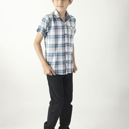 BEARSOUL Boys Checked Spread Collar Casual Shirt-image-83